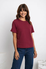 Lakey Relaxed-Fit Top - Vintage Berry - The Self Styler