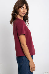 Lakey Relaxed-Fit Top - Vintage Berry - The Self Styler