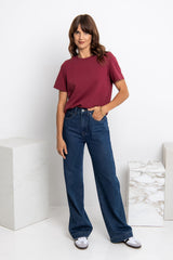 Lakey Relaxed-Fit Top - Vintage Berry - The Self Styler