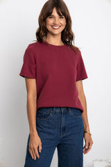 Lakey Relaxed-Fit Top - Vintage Berry - The Self Styler