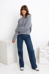 James Knit Jumper - Grey Marle - The Self Styler