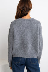 James Knit Jumper - Grey Marle - The Self Styler
