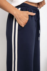 Ziggy Jogger Stripe Pant - Navy - The Self Styler