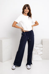 Ziggy Jogger Stripe Pant - Navy - The Self Styler