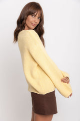 Elsie Knit Jumper - Lemon - The Self Styler