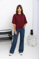 Koah Boxy-Fit Tee - Burgundy - The Self Styler