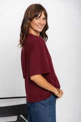 Koah Boxy-Fit Tee - Burgundy - The Self Styler