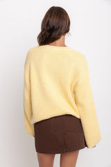 Elsie Knit Jumper - Lemon - The Self Styler