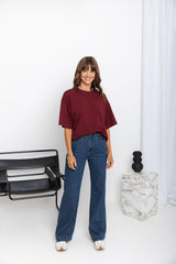 Koah Boxy-Fit Tee - Burgundy - The Self Styler