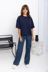Koah Boxy-Fit Tee - Navy - The Self Styler