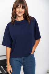 Koah Boxy-Fit Tee - Navy - The Self Styler