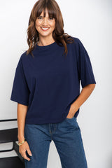 Koah Boxy-Fit Tee - Navy - The Self Styler