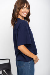 Koah Boxy-Fit Tee - Navy - The Self Styler