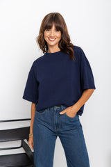 Koah Boxy-Fit Tee - Navy - The Self Styler