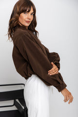 Henley Bomber Jacket - Dark Chocolate - The Self Styler