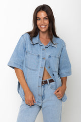 Tallon Denim Shirt - Light Blue Wash - The Self Styler - The Self Styler
