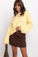 Dylan Denim Mini Skirt - Choc - The Self Styler Exclusive - The Self Styler