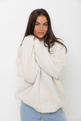 Benji Knit Jumper - Cream - The Self Styler