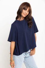 Jude Cotton Swing Tee - Navy - The Self Styler