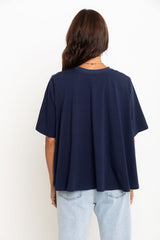 Jude Cotton Swing Tee - Navy - The Self Styler