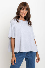 Jude Cotton Swing Tee - Grey Marle - The Self Styler