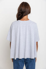 Jude Cotton Swing Tee - Grey Marle - The Self Styler