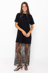 Anika Lace Maxi Dress - Black - The Self Styler