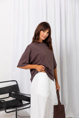 Koah Boxy-Fit Tee - Espresso Brown