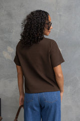 Lakey Relaxed-Fit Top - Chocolate