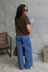 Lakey Relaxed-Fit Top - Chocolate