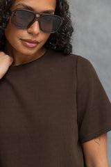 Lakey Relaxed-Fit Top - Chocolate