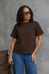 Lakey Relaxed-Fit Top - Chocolate