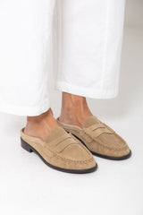 Parker Loafer Mule - Taupe Suede
