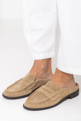 Parker Loafer Mule - Taupe Suede