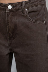 Phoenix Barrel Denim Jeans - Chocolate