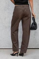Phoenix Barrel Denim Jeans - Chocolate