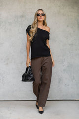 Phoenix Barrel Denim Jeans - Chocolate
