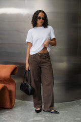 Phoenix Barrel Denim Jeans - Chocolate