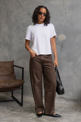 Phoenix Barrel Denim Jeans - Chocolate