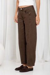 Phoenix Barrel Denim Jeans - Chocolate