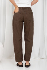 Phoenix Barrel Denim Jeans - Chocolate