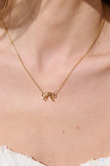 Carri Bow Necklace - Gold - The Self Styler