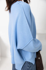 Romy Oversized Knit Jumper - Blue