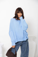 Romy Oversized Knit Jumper - Blue