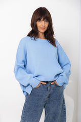 Romy Oversized Knit Jumper - Blue
