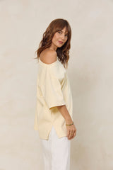 Arden Off-The-Shoulder Tee - Yellow - The Self Styler