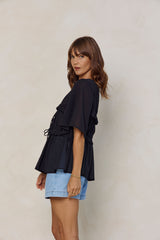 Nyla Boho Top - Black - The Self Styler
