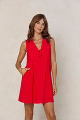 Aurora Mini Dress - Red - The Self Styler