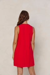 Aurora Mini Dress - Red - The Self Styler