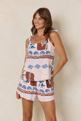 Bianca Cami Top - Electra Print - The Self Styler